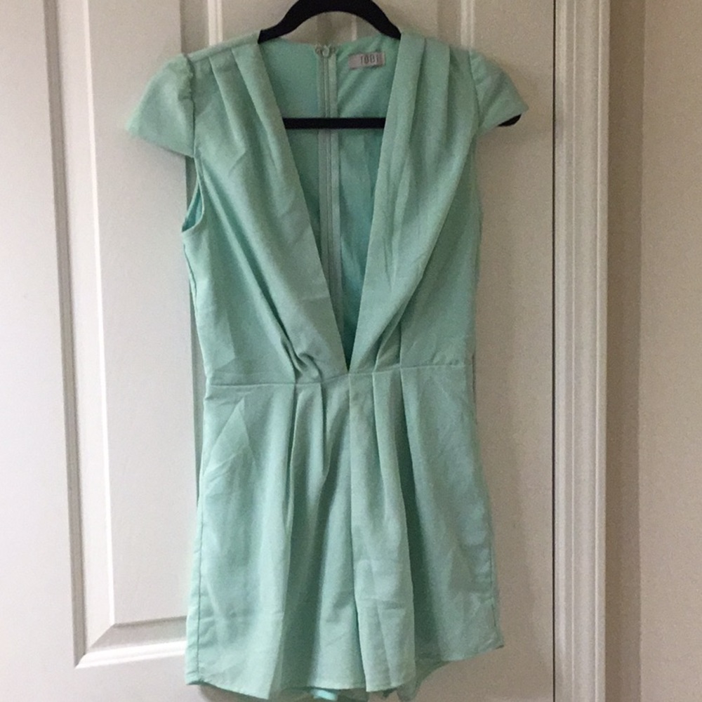 Beautiful mint green short romper